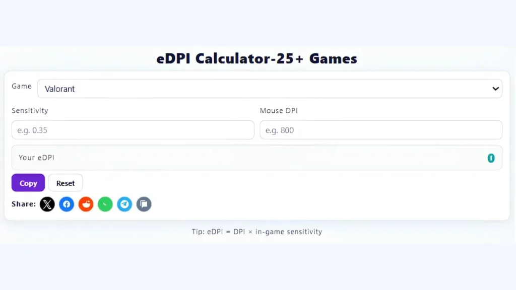 eDPI Calculator